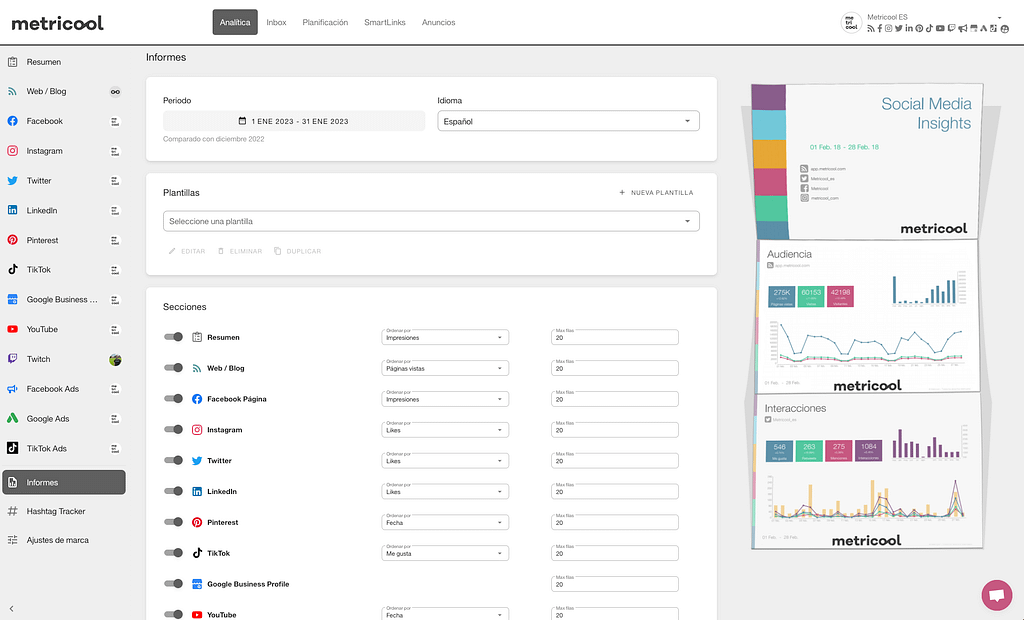 5 métricas clave para redes sociales que mejorarán la estrategia de tu negocio 2 Metricool: métricas clave para redes sociales